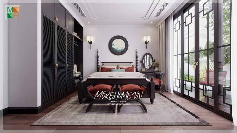 Tủ quần áo với kiểu dáng thiết kế ấn tượng không chỉ mang đến sự tiện nghi mà còn góp phần tô điểm thêm giá trị thẩm mỹ cho không gian căn phòng.