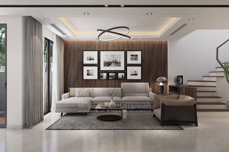Bộ tranh canvas8 ảnh điểm nhấn đẹp sang trọng cho tường phòng khách.
