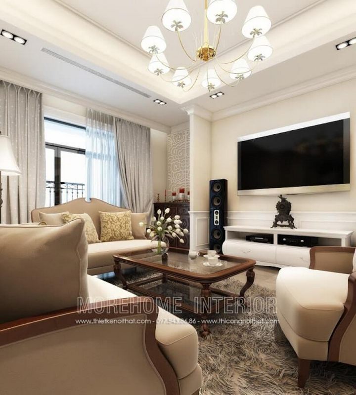 Bàn trà MH-TCD006 mang đến phong cách tân cổ điển để trang trí phòng khách của biệt thự cá tính.